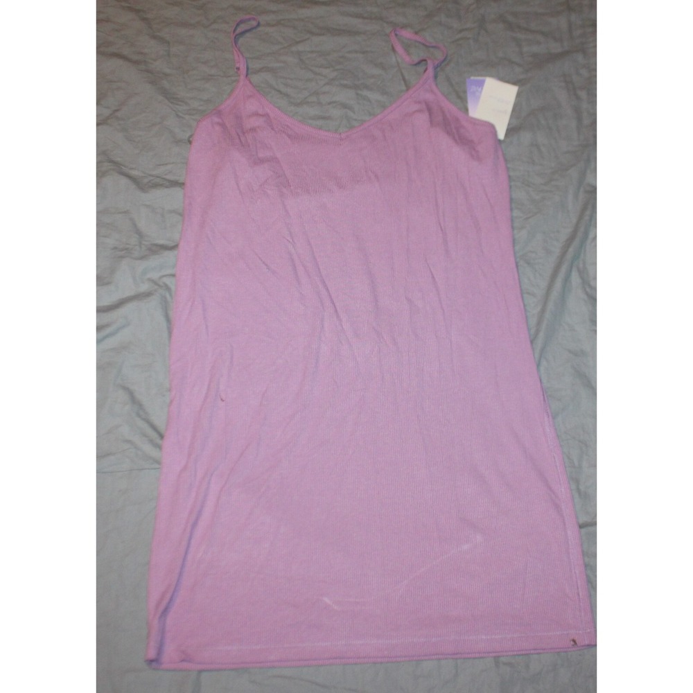 Women's Beautifully Soft Ribbed Night Gown - Stars Above Purple Size L